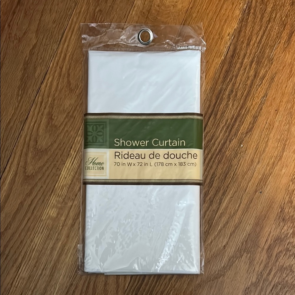 Home Collection White Shower Curtain